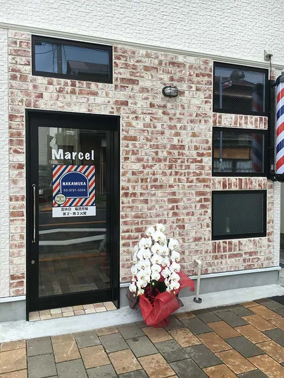 CAN'BRICK「スタンダード(STD-55)」美容室施工事例 アンティークレンガタイル 外壁 レトロアメリカン