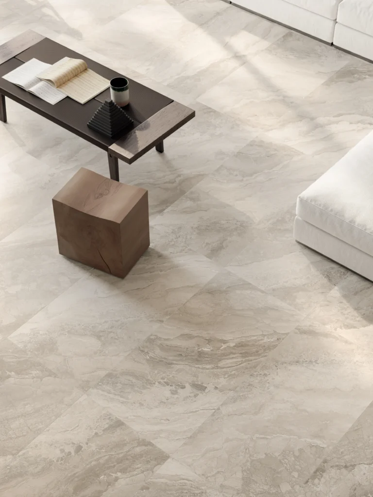 Tiles 床タイル「MYSTIC– ミスティック（Beige）」 床施工事例イメージ　輸入タイル