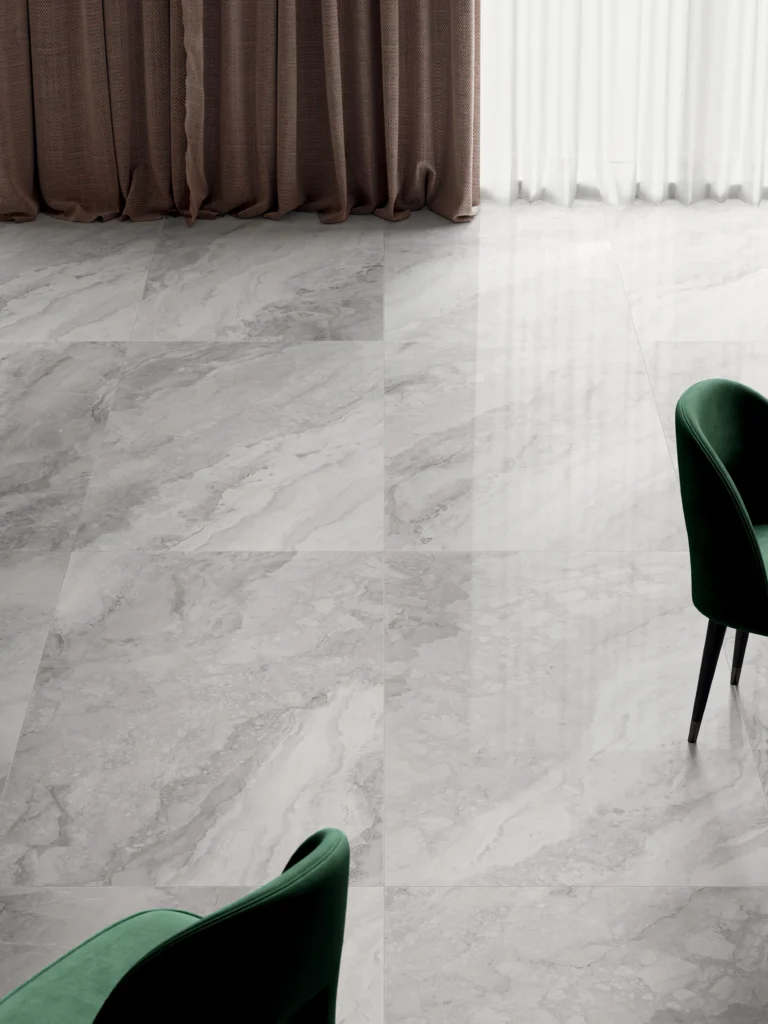Tiles 床タイル「MYSTIC– ミスティック（Pearl）」 床施工事例イメージ　輸入タイル