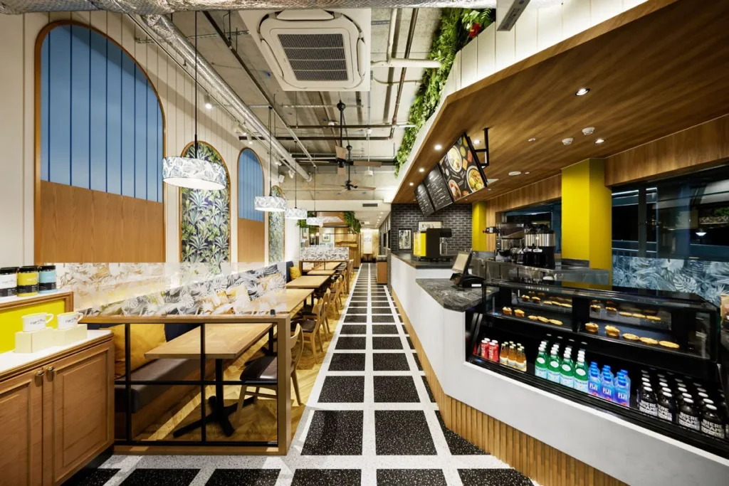 ブリックタイルCAN’BRICK「クロブリ(BK-3)」「シロブリ(WH-3)」Eggs'n Things Coffee 新浦安店