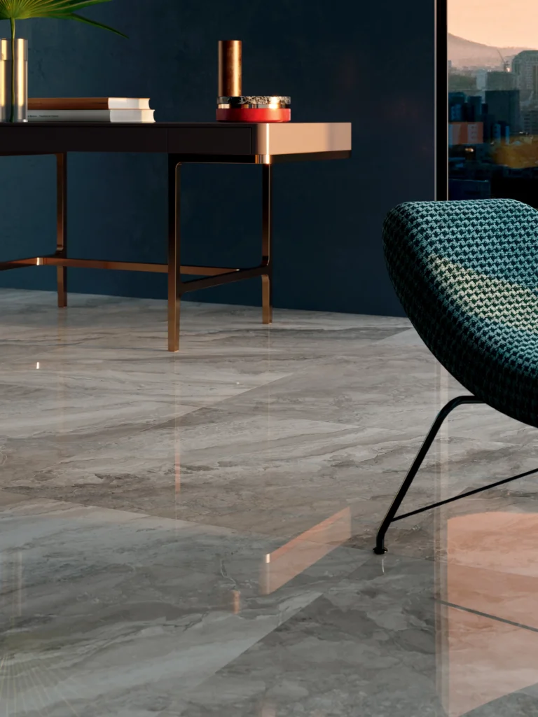 Tiles 床タイル「MYSTIC– ミスティック（Beige）」 床施工事例イメージ　輸入タイル