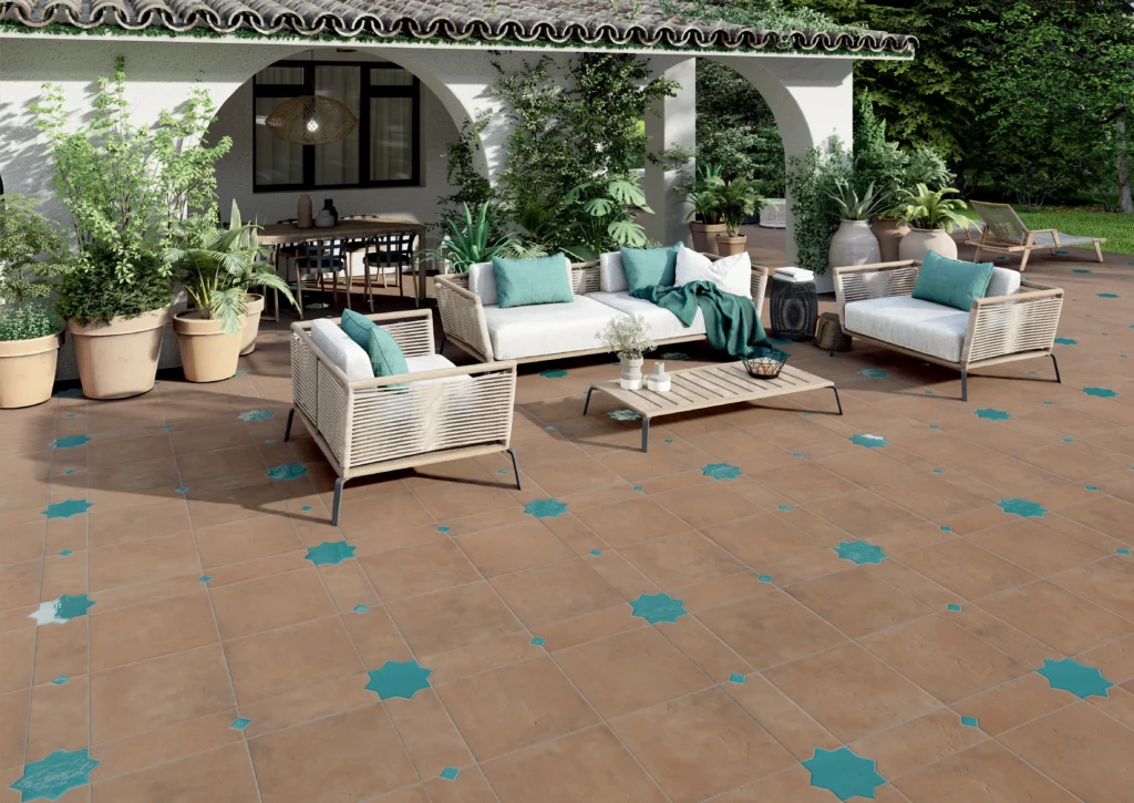 Tiles 床タイル「ARGILE– アーガイル」 施工事例イメージ　輸入タイル　外床